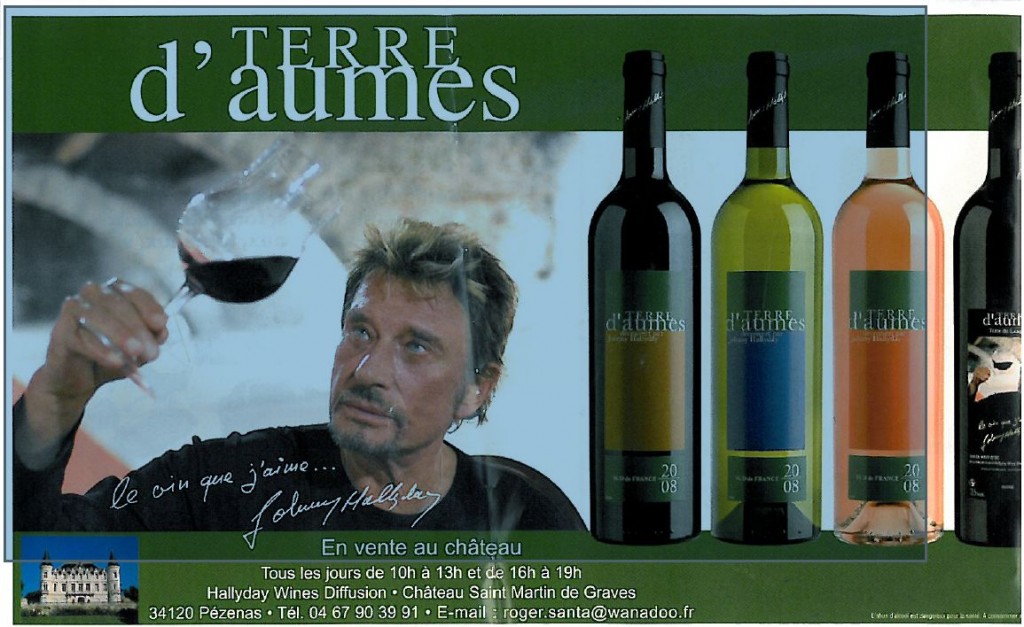 johnny halliday et le vin